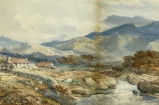 AARON EDWIN PENLEY (1806-1870) watercolour - entitled 'On the Conway', signed and dated 1884 lower