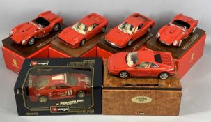 BURAGO 1/18 SCALE DIECAST FERRARI SPORTS CARS (6), 3042 F40 Evoluzione (1992), 3739 348 TB (1989), 2