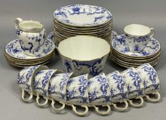 ROYAL CROWN DERBY BLUE & WHITE TEA SERVICE for six persons, 23 pieces Provenance: private collection