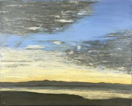 JANE REARDON SMITH (British 20th Century) oil on canvas - entitled verso "Sunset over Harlech", 80 x