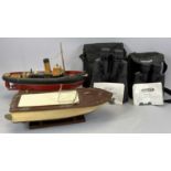 MIXED COLLECTABLES GROUP, two scale model remote control motor boats, Seal 12-36 x 70 zoom