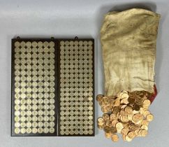 VINTAGE COINS COLLECTION comprising 112 nickel shilling pieces, 140 nickel sixpence pieces, both
