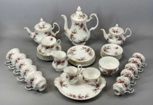 ROYAL ALBERT LAVENDER PATTERN TEA & COFFEE SERVICE FOR SIX PERSONS, approx. 37 pieces Provenance: