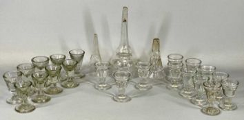 A COLLECTION OF TWENTY ONE 19TH CENTURY GLASS ICE CREAM LICKS and other glassware Provenance:
