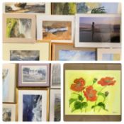 GROUP OF 20TH CENTURY PICTURES MAINLY WATERCOLOURS BY LOCAL ARTISTS, Pip Knight-Jones, Rhod