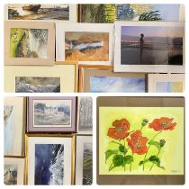 GROUP OF 20TH CENTURY PICTURES MAINLY WATERCOLOURS BY LOCAL ARTISTS, Pip Knight-Jones, Rhod