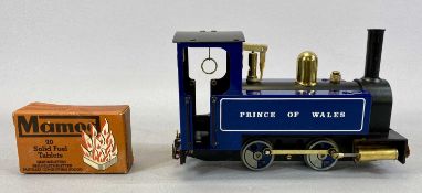 MAMOD STEAM RAILWAY COMPANY LIVE STEAM LOCOMOTIVE PRINCE OF WALES, blue and white livery, boxed with