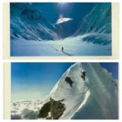 DOUGLAS KEITH SCOTT CBE two colour photographic posters signed by famous mountaineers - The