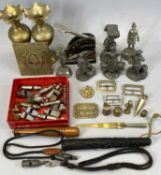 VARIOUS METALWARE COLLECTABLES ETC including group of vintage whistles Acme, McPherson etc., a