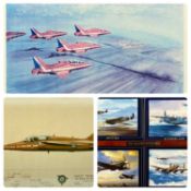 GROUP OF WORLD WAR II RAF ITEMS Anthony Nicholls limited edition (8/20) colour print titled "Red
