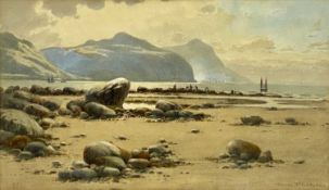 WARREN WILLIAMS ARCA (Welsh 1863-1918) watercolour - entitled verso 'The Black Stones Deganwy