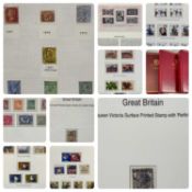 GREAT BRITAIN COLLECTION OF STAMPS, four albums of stamps, 1840 onwards, including penny black,