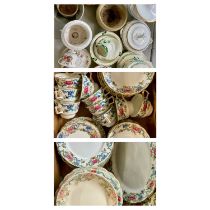 BOOTHS FLORADORA A8045 PATTERN COMPREHENSIVE DINNER & TEA SERVICE, approx. 80 pieces, together