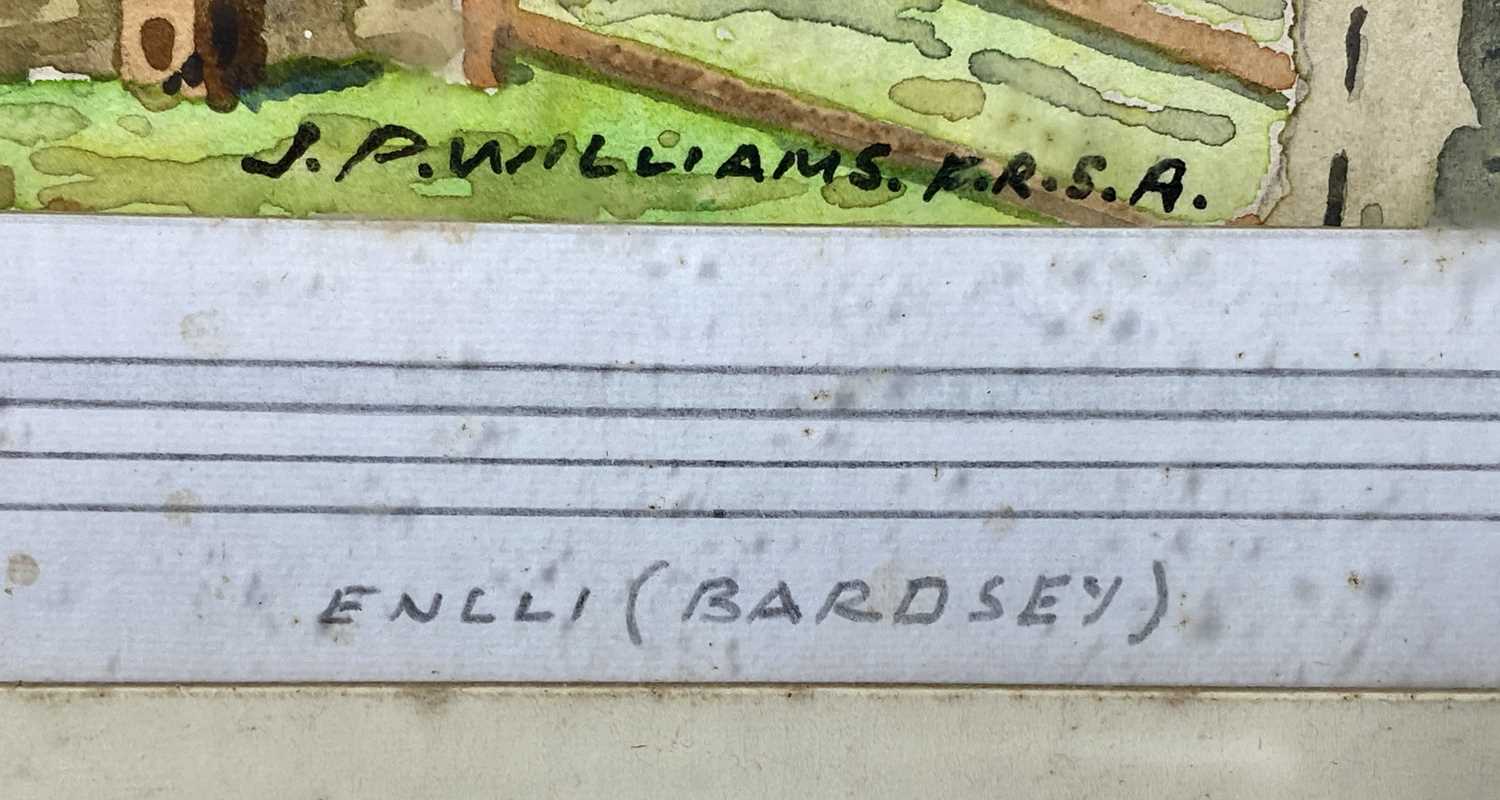 ‡ J. P. WILLIAMS F.R.S.A 20th century watercolour - entitled "Enlli" (Bardsey), signed lower right - Image 2 of 4