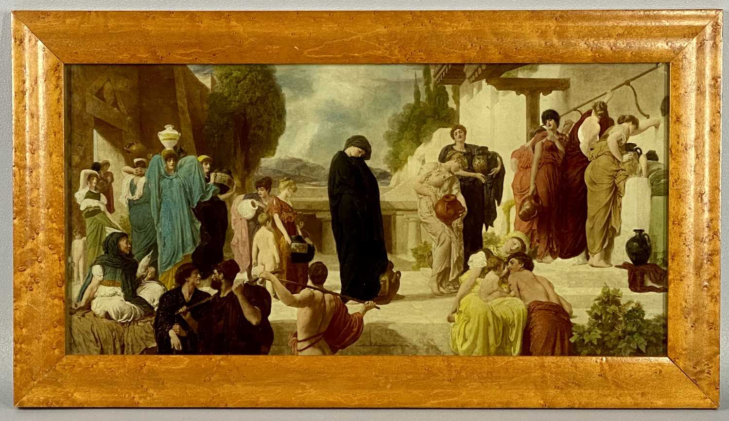 FREDERIC LORD LEIGHTON PRA reverse print on glass - 'Study for Captive Andromache', 26 x 54cms - Image 2 of 3
