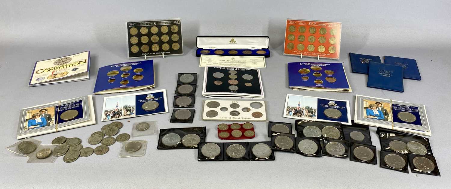 VICTORIAN & LATER BRITISH COIN/COMMEMORATIVE CROWNS COLLECTION, to include Victoria florin, - Image 2 of 6