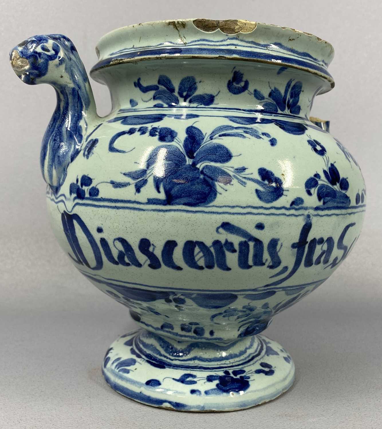 GROUP OF MIXED CERAMICS, including Italian Majolica apothecary jar in 17th century style lettered - Image 3 of 5