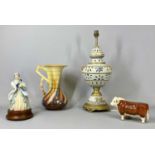 GROUP OF 20TH CENTURY CERAMICS comprising Beswick Hereford Bull, Royal Doulton Limited Edition