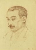 ‡ POWYS EVANS (British 1899 - 1981) pencil on paper - head and shoulder portrait of a gentleman,