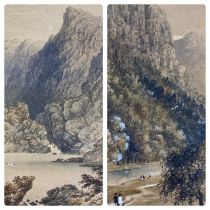 UNKNOWN 19TH CENTURY pair of watercolours - Killarney entitled verso "Gap of Dunloe" and "