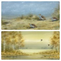 ‡ STEPHEN FRANCIS ALLEN two watercolour studies of wild fowl - comprising a covey of English