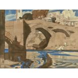 ‡ FRANK BRANGWYN RA RWS RBA colour woodcut - printed by Joshijiro Urushibara, Barnard Castle,