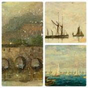 VARIOUS ARTISTS (19th century & later), Unknown oil on board - sailing vessels, 23.5 x 28.5cms,