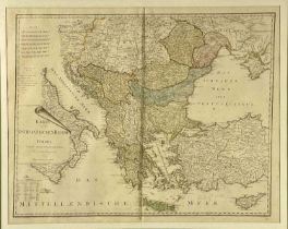 FRANZ JOSEPH VON REILLY (1766 - 1820) MAP OF THE OTTOMAN EMPIRE IN EUROPE - dated 1796, part