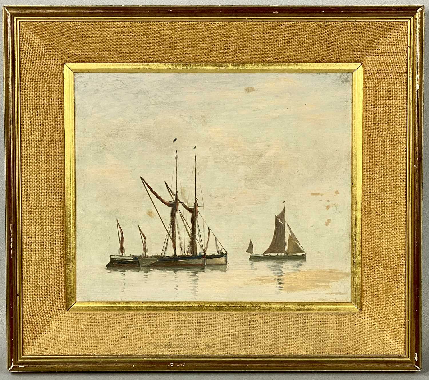 VARIOUS ARTISTS (19th century & later), Unknown oil on board - sailing vessels, 23.5 x 28.5cms, - Image 9 of 10