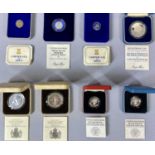 SIX ROYAL MINT SILVER PROOF COINS & TWO POBJOY COINS - ISLE OF MAN, silver proofs comprising 1980