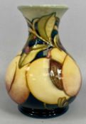 MOORCROFT MODERN MEDITERRANEAN SERIES PEACHES PATTERN VASE, 2009, 16cms (h) Provenance: deceased