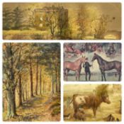 VARIOUS ARTISTS, ANNIE RIMINGTON watercolour - woodland, signed lower left, 27 x 17cms, MICHAEL