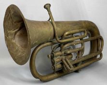 A. HALL GISBORNE VINTAGE BRASS TUBA, 59cms (l) Provenance: private collection Conwy