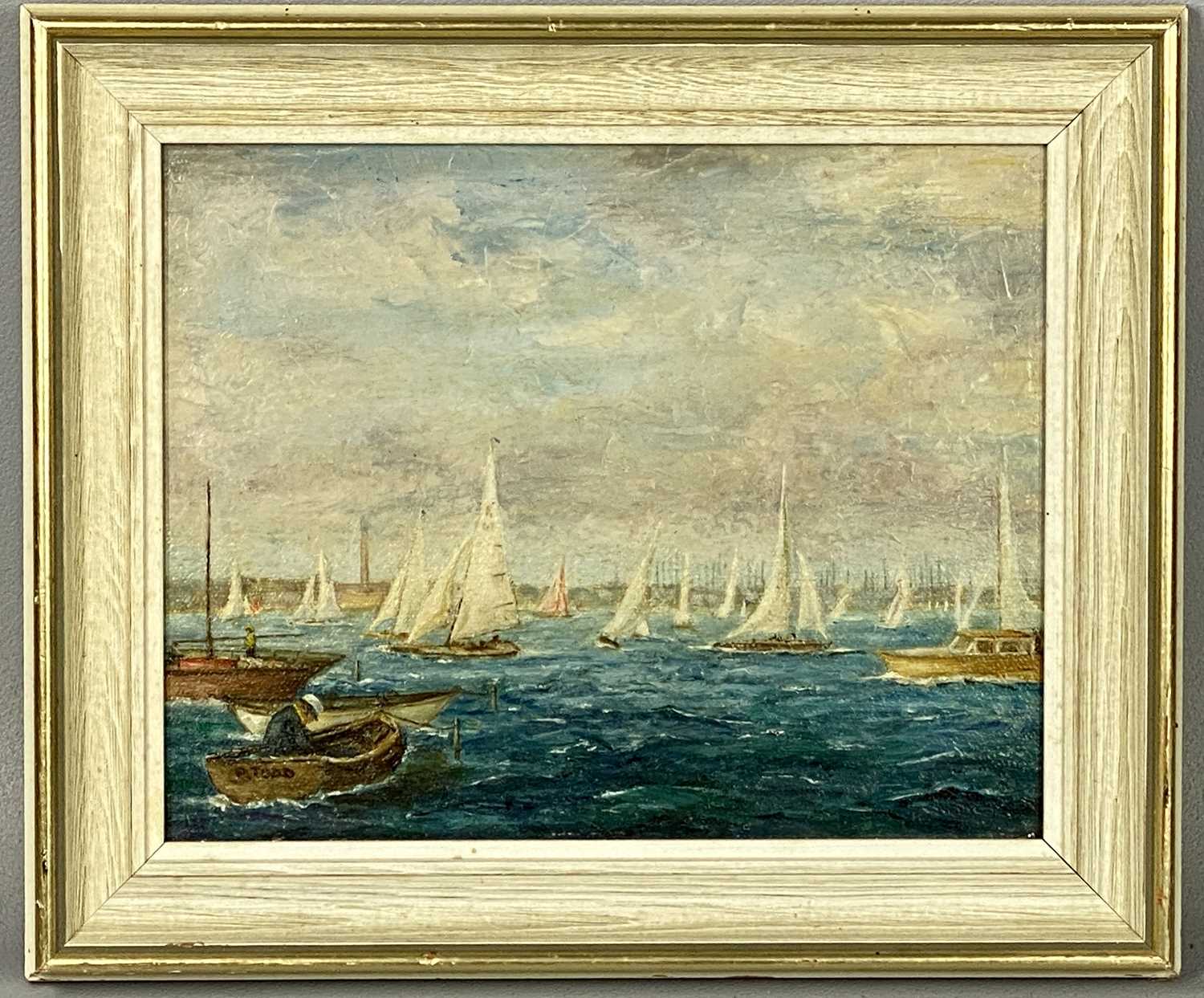 VARIOUS ARTISTS (19th century & later), Unknown oil on board - sailing vessels, 23.5 x 28.5cms, - Image 3 of 10