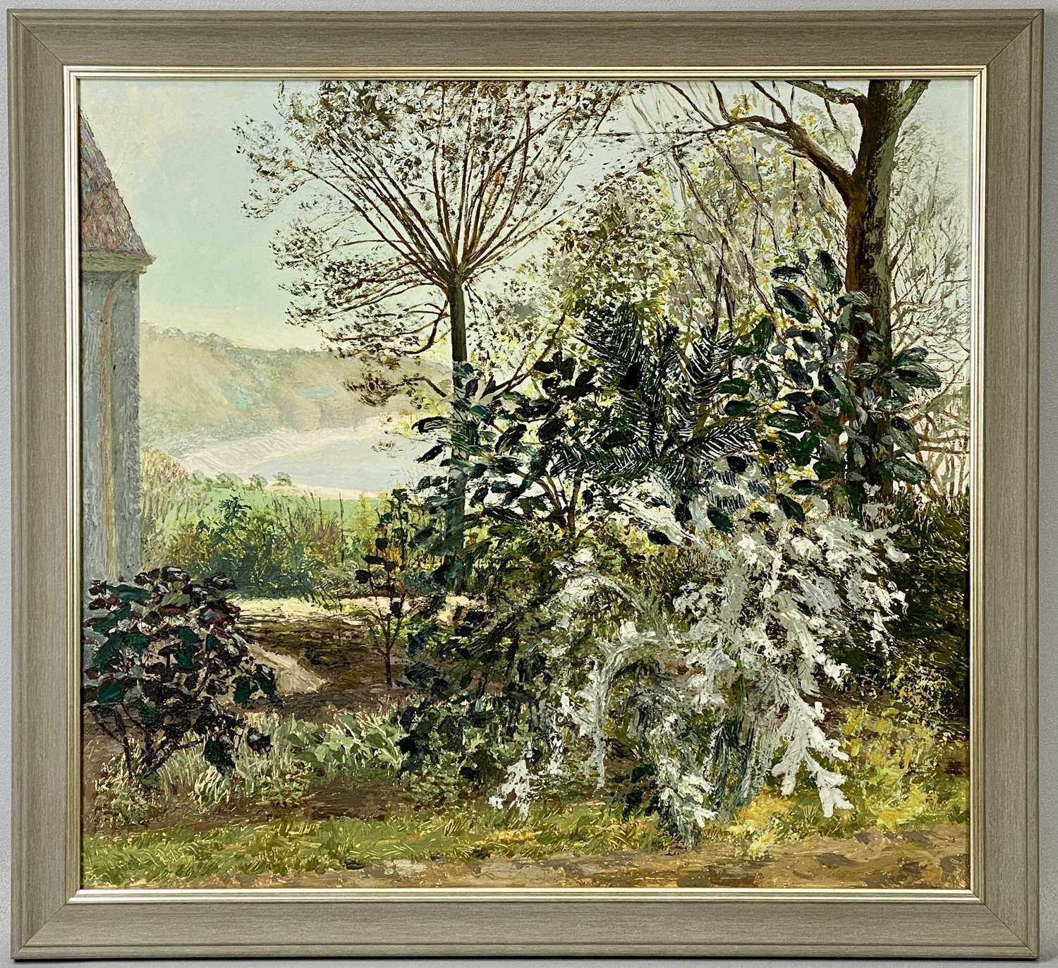 ‡ FELICITY CHARLTON oil on board - view of bay through gardens, 54.5 x 60cms Provenance: private - Image 2 of 3