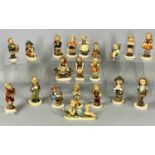 COLLECTION OF HUMMEL FIGURINES (20), including School Girl, The Lost Sheep, Singing Lesson, Happy