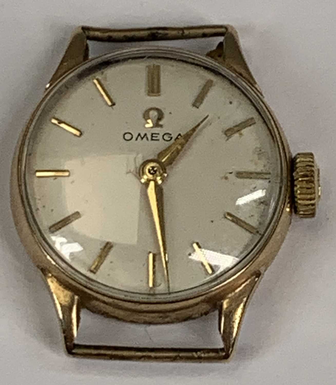 THREE 9CT GOLD CASED LADIES WRISTWATCHES, Omega, circular dial, baton markers, 17 jewel movement, - Image 3 of 5