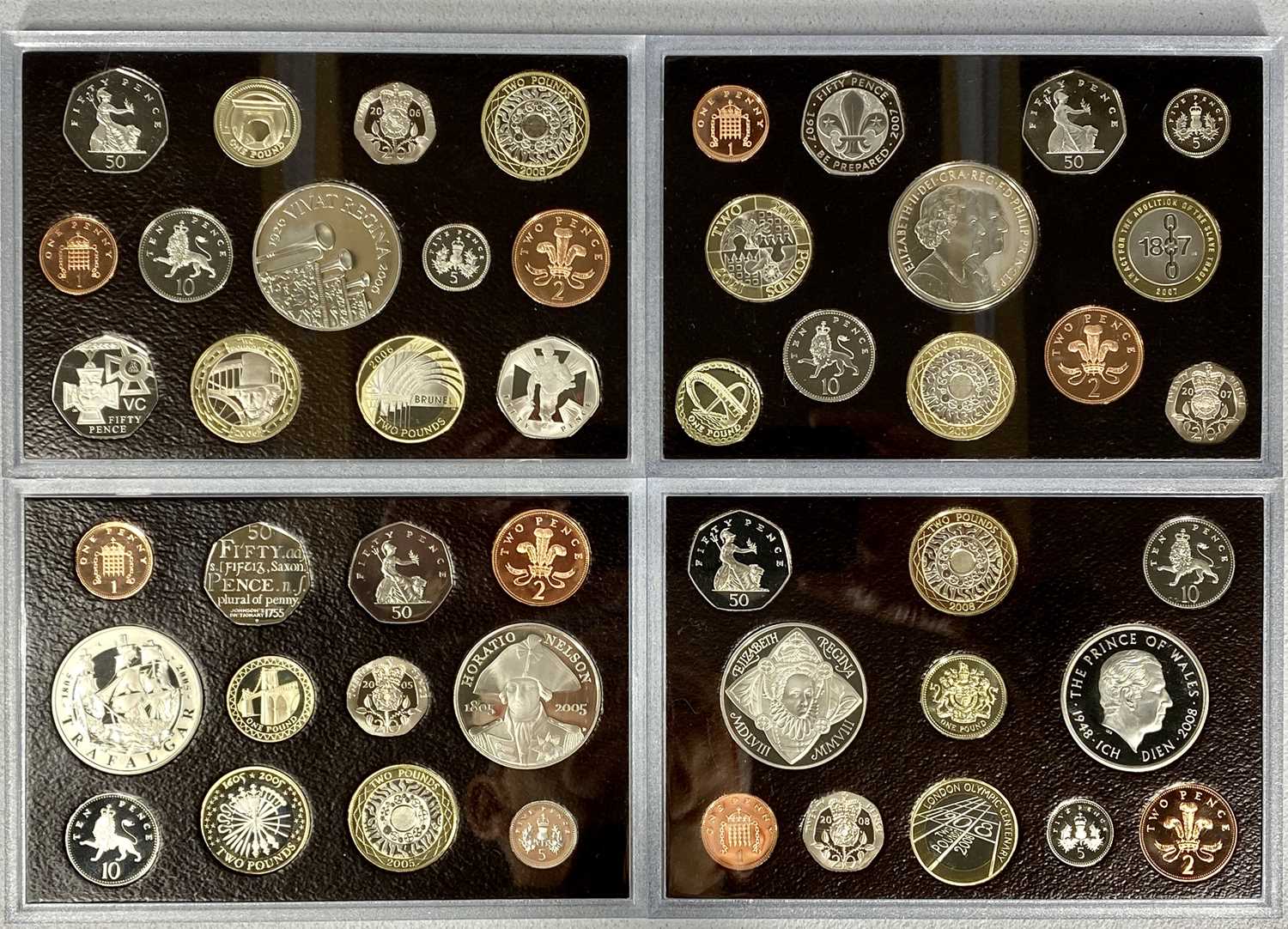 ROYAL MINT UNITED KINGDOM PROOF COIN SETS 2005 - 2012 COMPLETE, including the 2009 rare Kew - Image 2 of 5