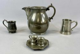 ANTIQUE/VINTAGE PEWTER WARE including large Georgian, Johnson of Liverpool jug of baluster form with