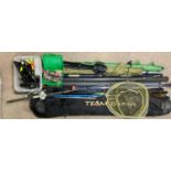 LARGE QUANTITY OF FISHING TACKLE, mainly coarse, including poles, rods, reels and accessories