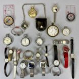 LADIES AND GENTS WRISTWATCHES, vintage and later pocket watches and pocket compasses collection,
