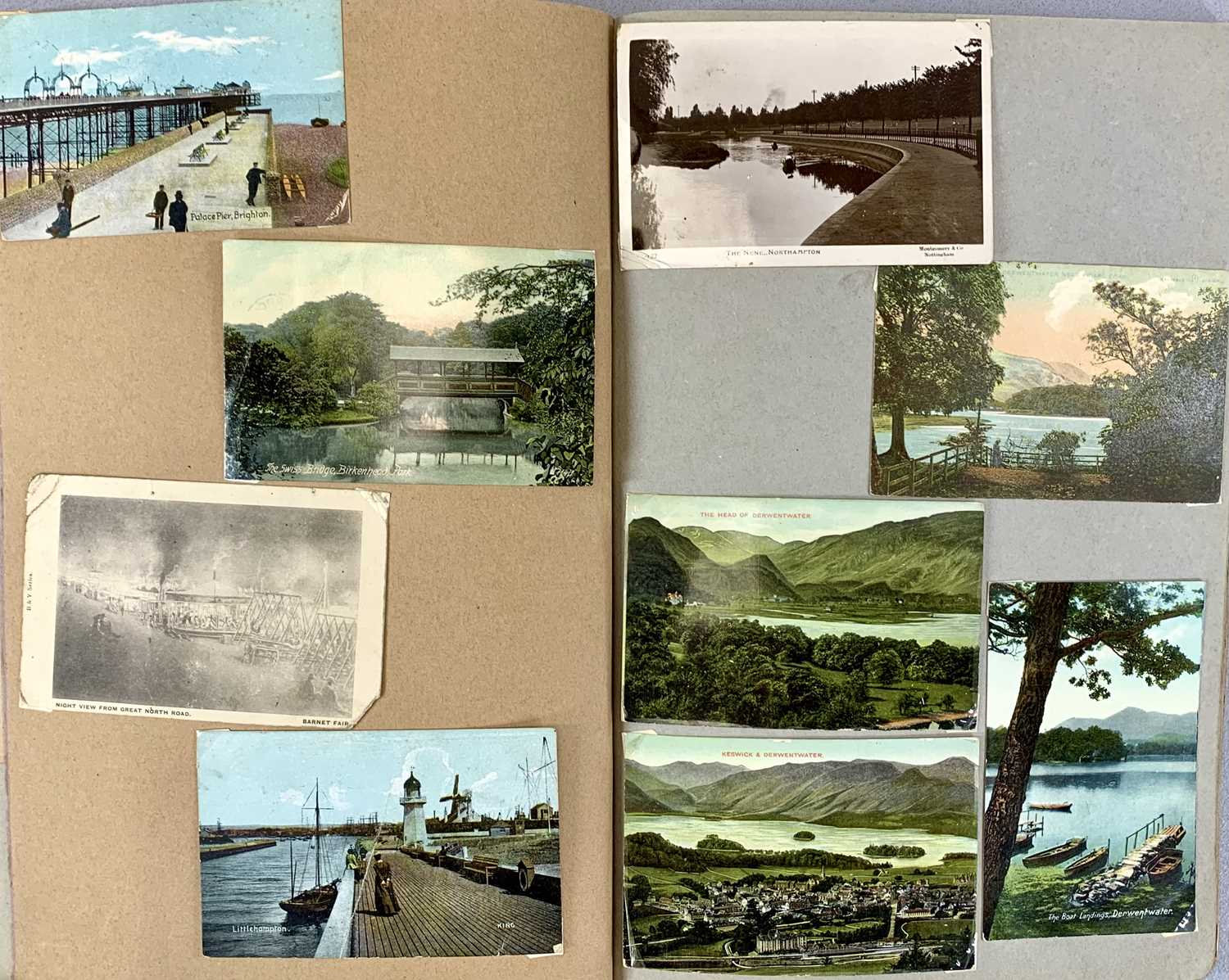 ALBUM OF ANTIQUE AND VINTAGE POST CARDS, colour and black and white including many local, small - Image 7 of 7