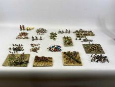 LARGE QUANTITY OF HAND PAINTED METAL SMALL SCALE MODEL FIGURES, mainly 19th century soldiers