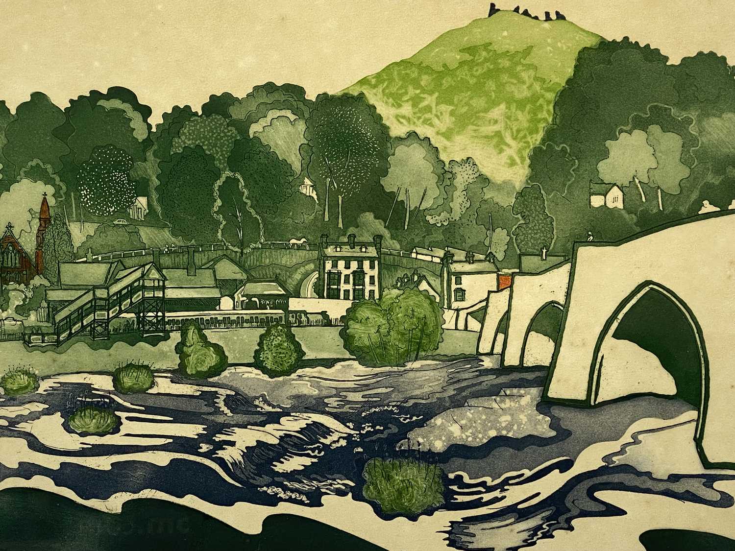 ALAN LUMSDEN limited edition (73/100) lithograph - Llangollen, signed numbered and titled in pencil,