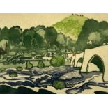 ALAN LUMSDEN limited edition (73/100) lithograph - Llangollen, signed numbered and titled in pencil,