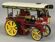 WILESCO LIVE STEAM SHOWMAN'S ENGINE, T. PETTIGROVE, STONEBRIDGE PARK, MIDDLESEX, boxed Provenance: