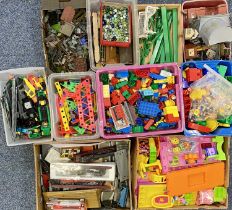 LARGE QUANTITY COLLECTABLES including marbles, Lego, model train accessories etc. contained in 10