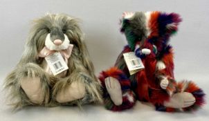 TWO CHARLIE BEARS comprising Higgledy CB2380370 and Florin CB2380260, both exclusively designed by