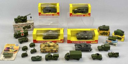 DINKY DIECAST SCALE MODEL MILITARY VEHICLES, some with original boxes, including 661 Recovery