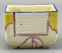 CLARICE CLIFF FANTASQUE BIZARRE - 'Gibraltar' pattern match holder / striker of rectangular form,